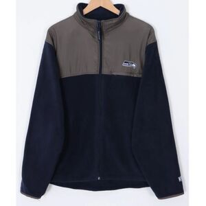 NFL Seahawks Blue Gray Performance Jacket Full Zip FLAWED XL Football Seattle